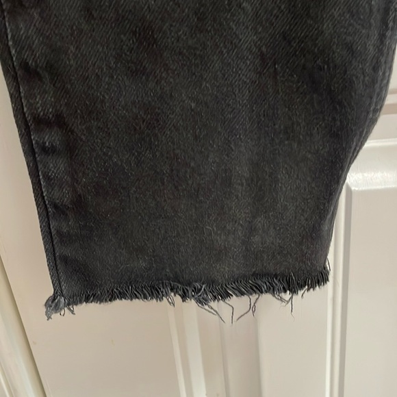 BOYISH the Tommy black denim button up high rise straight cropped jeans.  24 - Picture 5 of 11